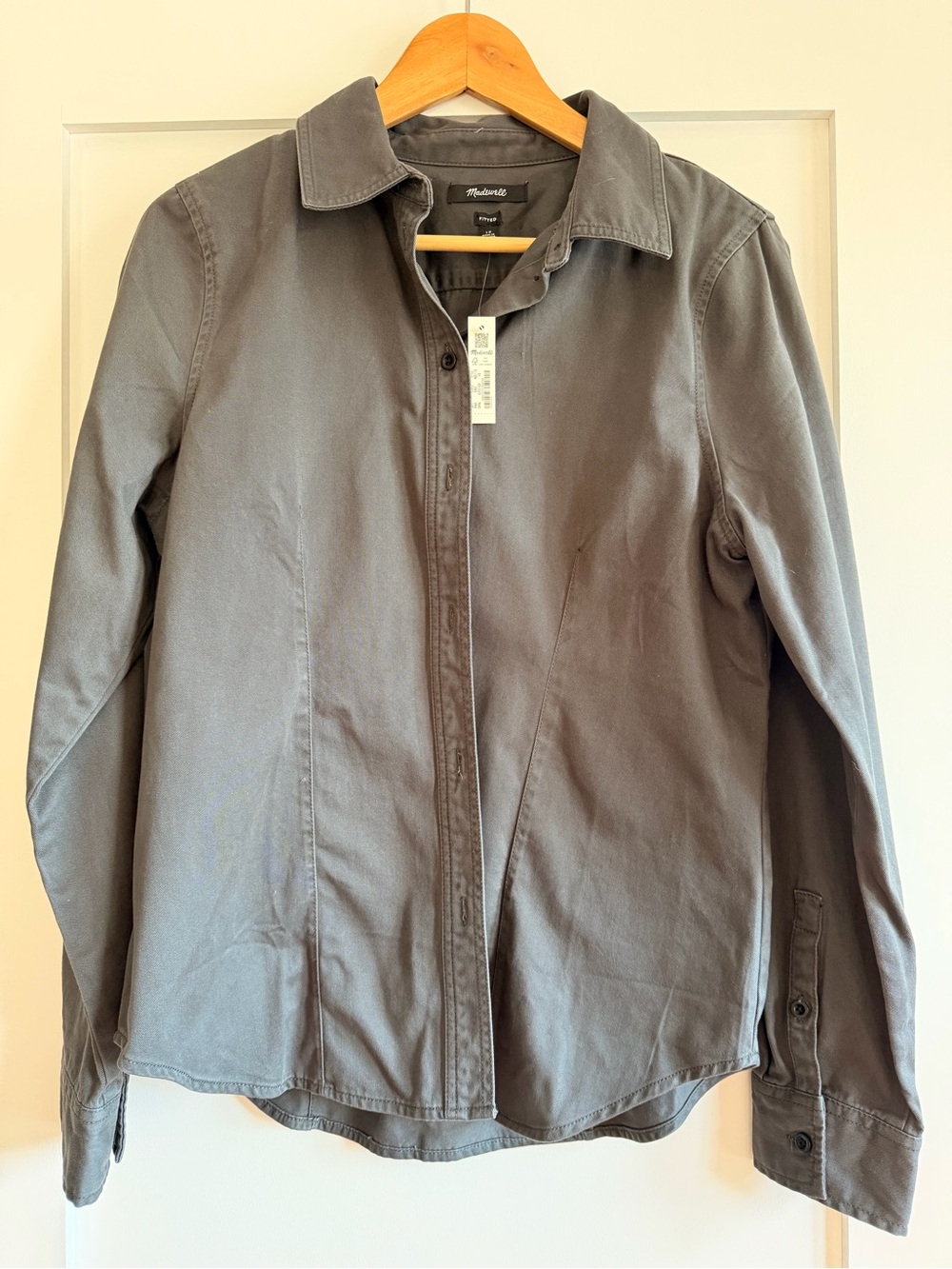 Madewell Women’s Gray Lightweight Cotton Shacket